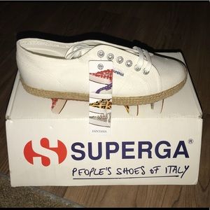 Superga White Cotrope